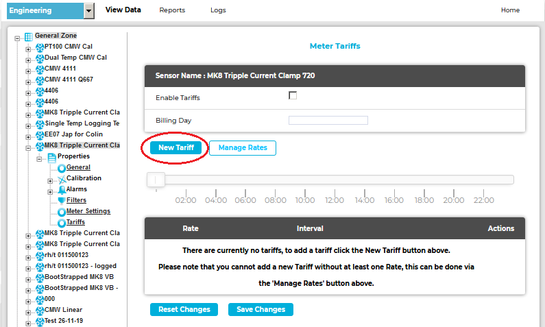 New Tariff Rate Window Old