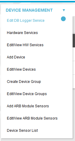 Device Management Drop Down Menu 2