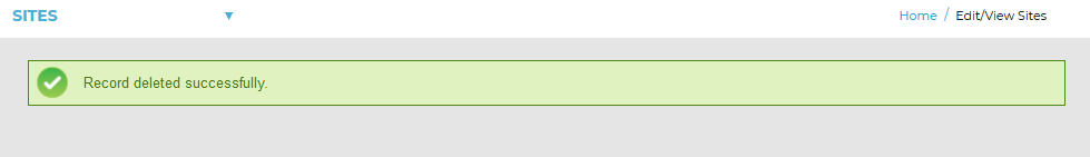Record Deleted Successfully Warning 2
