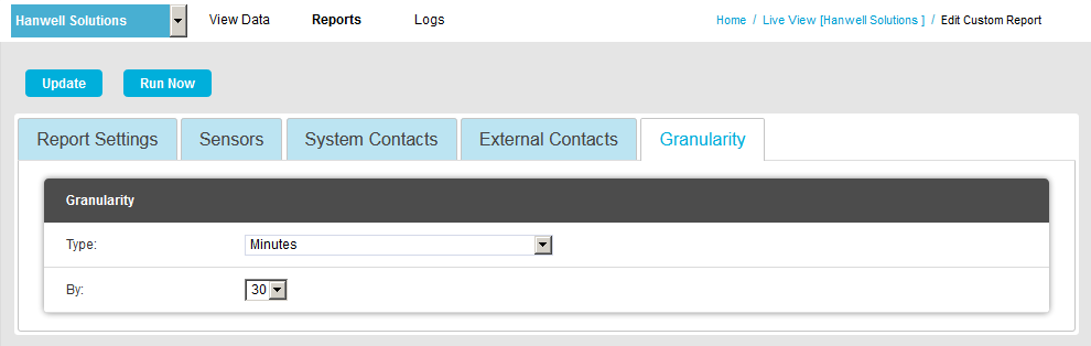 Custom Reports Granularity