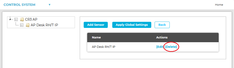 Conset Control Sensor Index