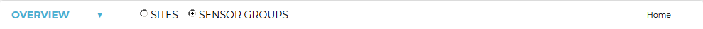 SENSOR GROUPS Radio Button