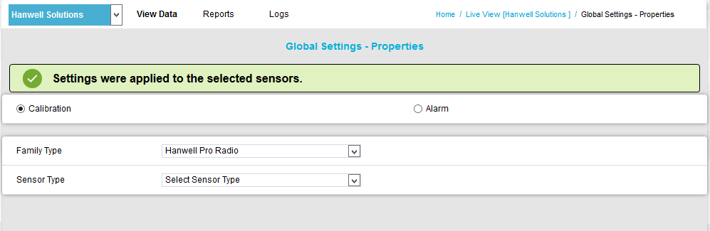 Global Ssetting-Properties Green Dialog