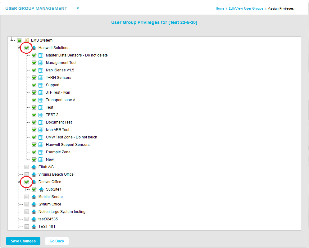 Select Entire Sites Zones