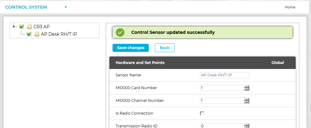 Conset Control Sensor Updated Confirm