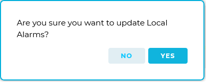 Warning Update Local Alarms