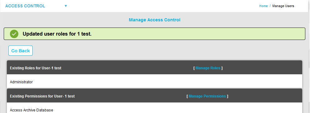 Green Dialog - Assign Role