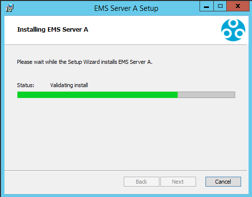 Installing EMS Progress