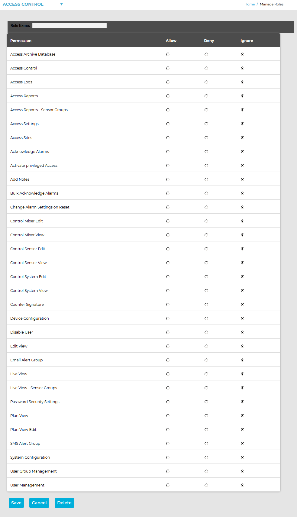 Manage Roles 2 Window