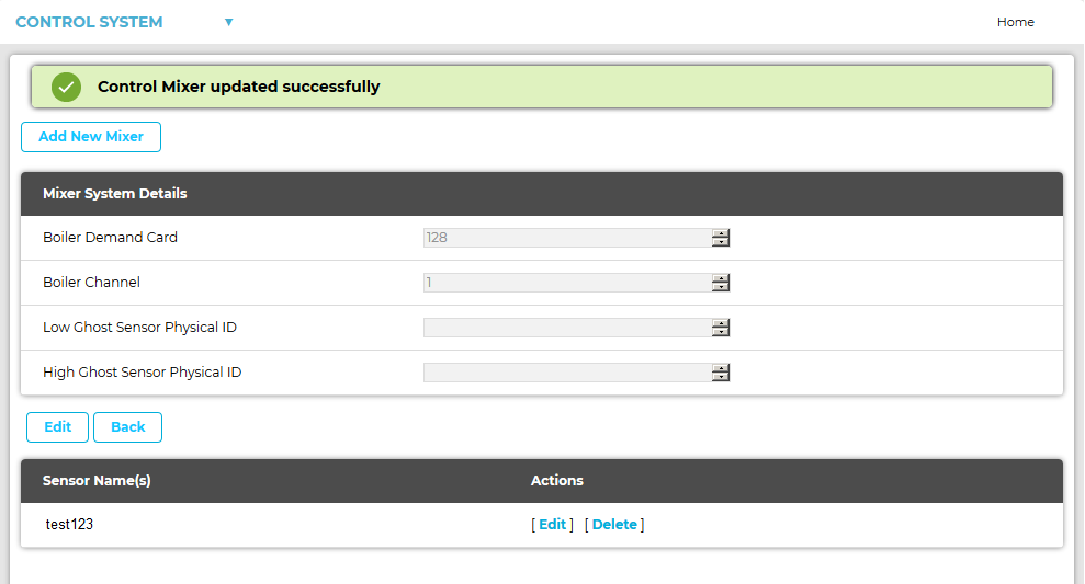 Control Mixer Updated Successfully