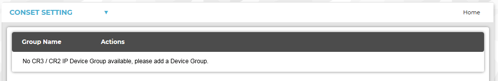 View Conset Groups No Device Group Available