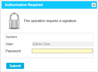 Authorisation Required Signature Compliant