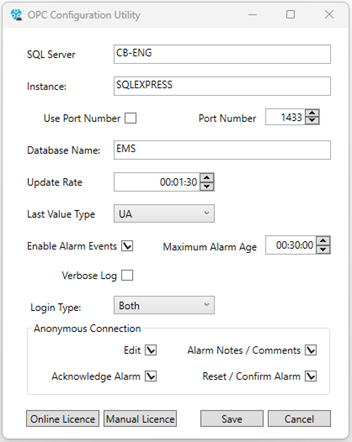 OPC Configuration Utility