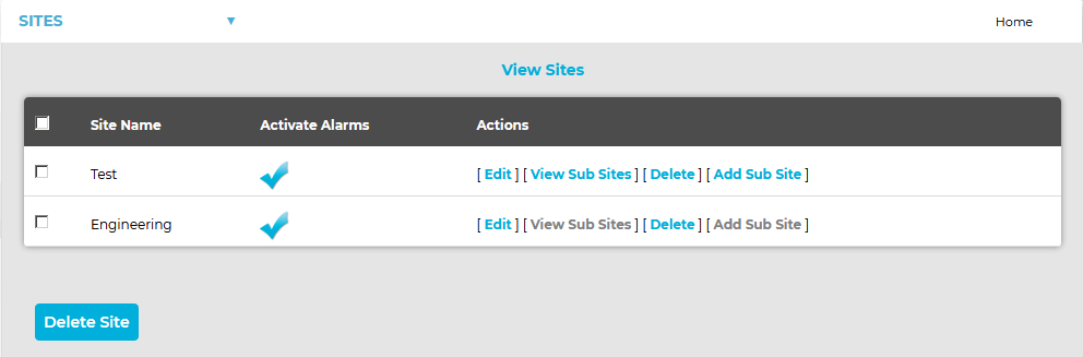 View Sites Previous Versions