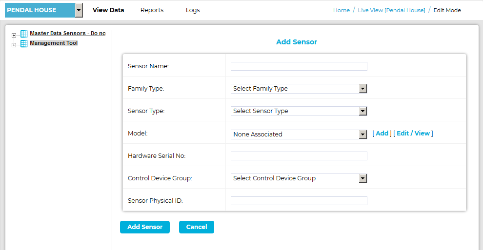 Add Manual Sensor