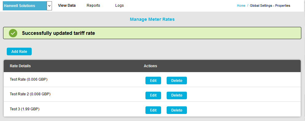 New Tariff Rate Added