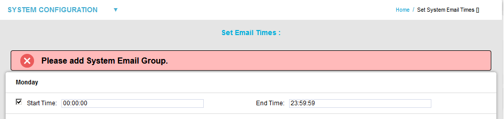 Please add System Email Group