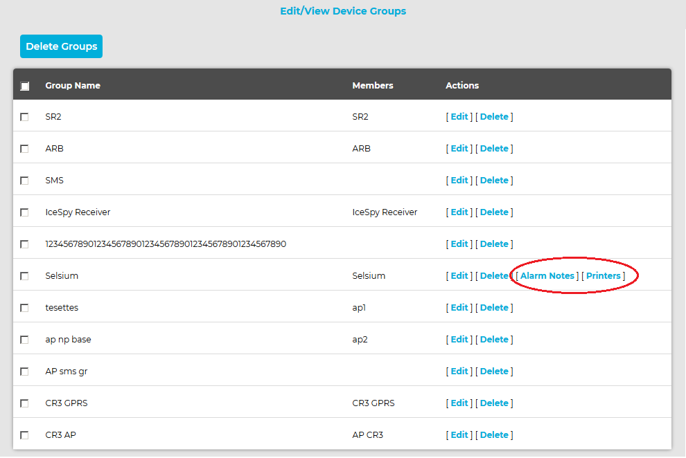 Alarm Notes and Printers Selsium