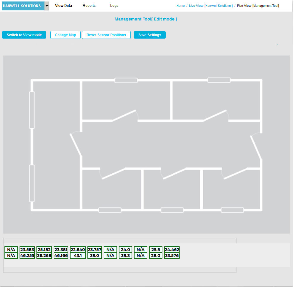 Plan View Sensors Along Bottom