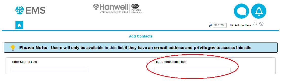 Filter Destination List - Reports