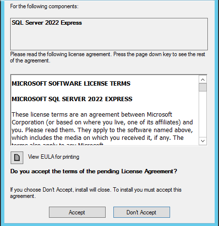 MS SQL Server 2022 EULA