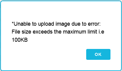 Unable to upload image