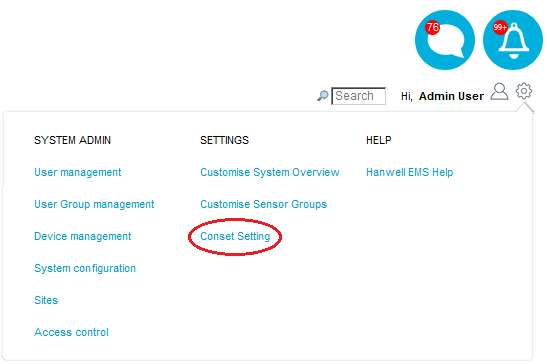 Conset Setup System Menu2