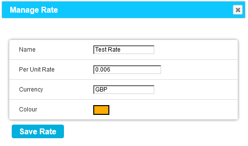 Manage Rates