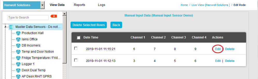 Edit Manual Input Sensor Data9