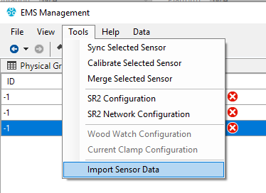 Import Sensor Data 2