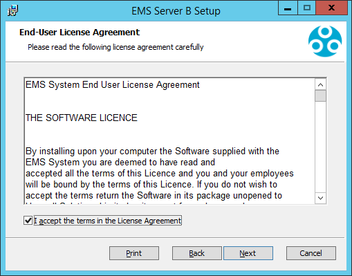 EMS B Install EULA