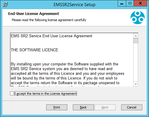 EMSSR2Service Setup