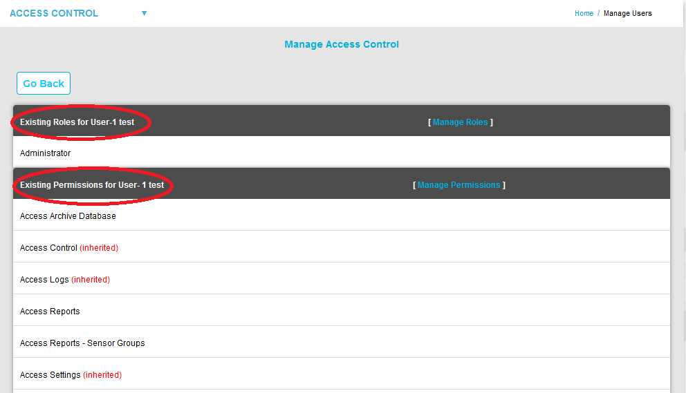 Manage Access Control Viewing Permissions