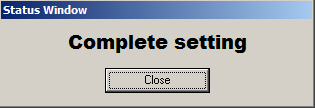 SR2 Complete Setting Window