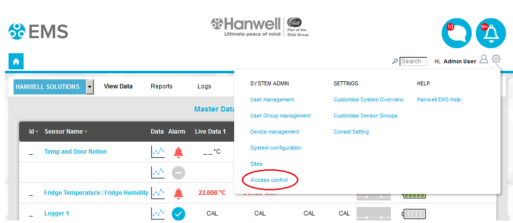 System Menu-Access Control3