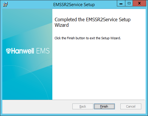EMS Service Setup Finished