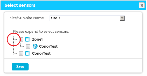 Expand Zone Select Sensors