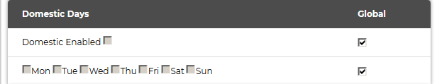 Domestic Days Interface