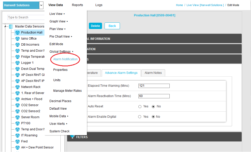 Advance Alarm Settings Alarm Notification 2