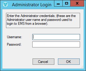 Archive Admin Login Window